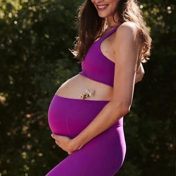 NWT FP Movement x Hatch Never Better Square Neck Maternity Bra Berry pink small - Picture 2 of 6